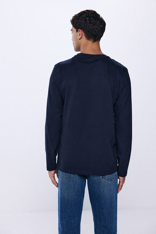 Springfield Playera manga larga peach azul