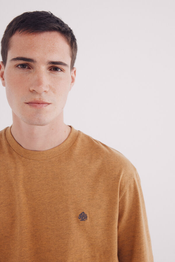 Springfield Playera melange básica amarillo