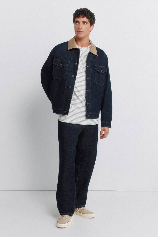 Springfield Camiseta b&aacute;sica rayas blanco