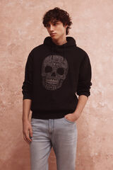 Springfield Sudadera capucha calavera negro