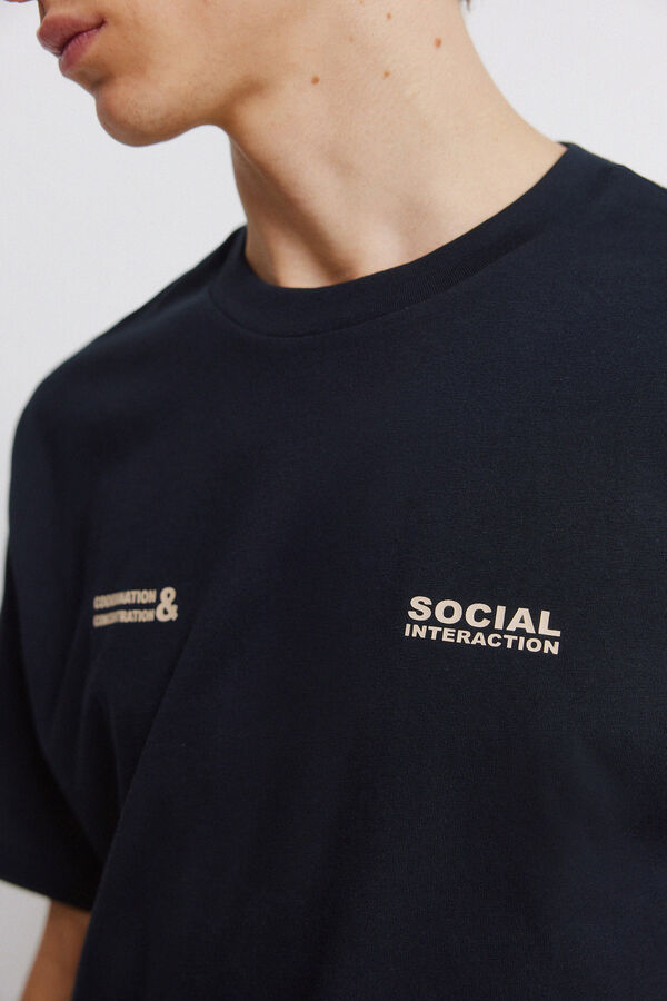 Springfield Playera interacci&oacute;n social azul