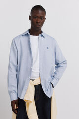 Springfield Camisa de estructura azul