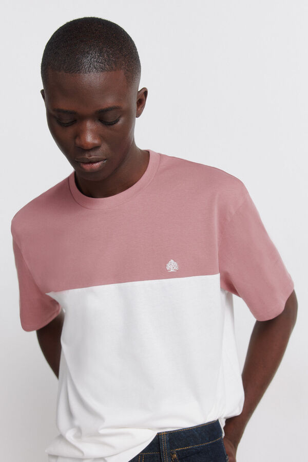 Springfield Playera bloque de color rosa
