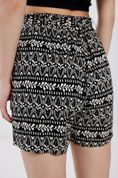 Springfield Shorts fluidos étnicos negro