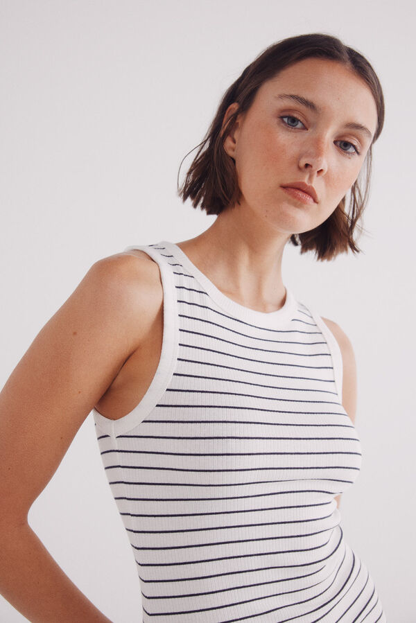 Springfield Vestido tubo rayas marineras estampado