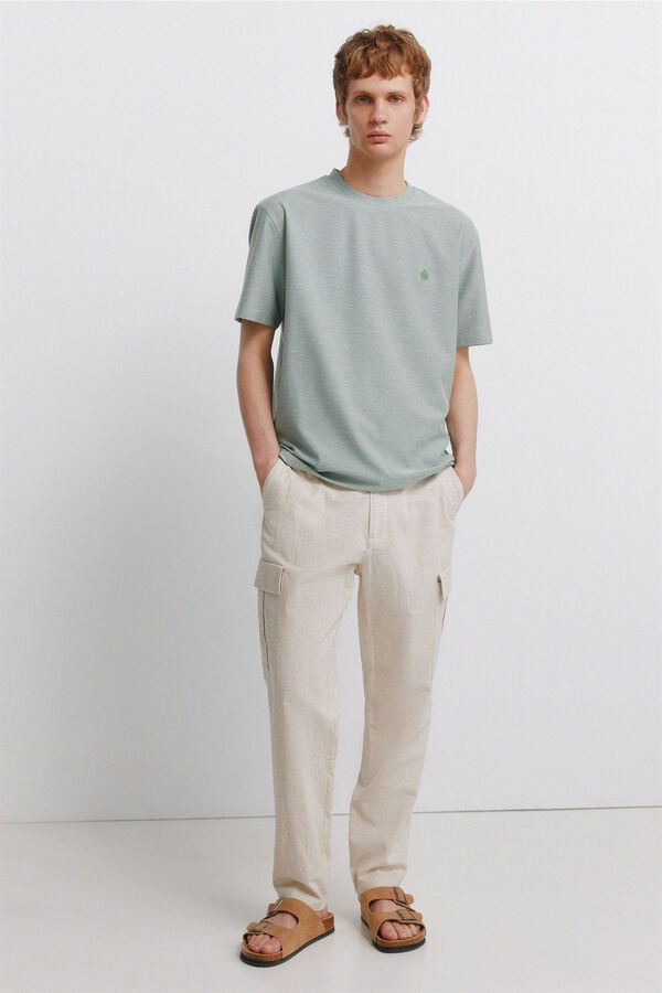 Springfield Playera de oxford verde