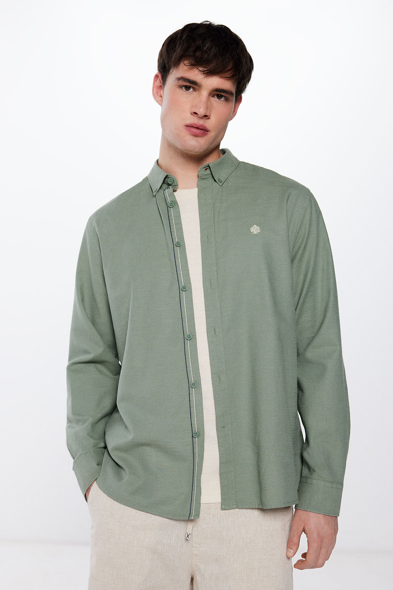 Camisa estructura rustica Camisas de hombre WomenSecret MX