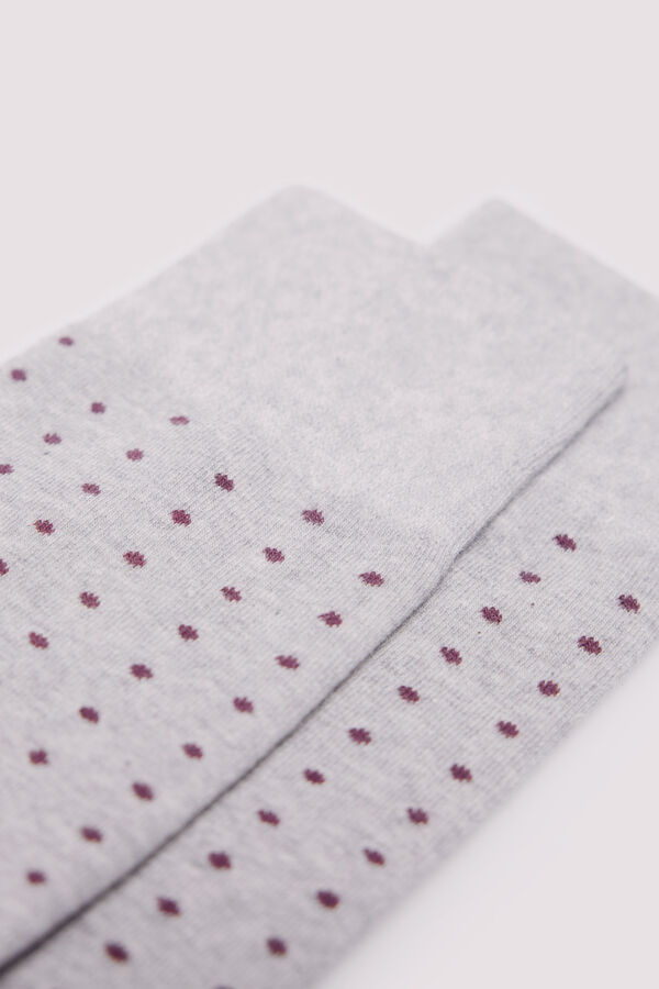Springfield Calcetín jacquard lunares gris