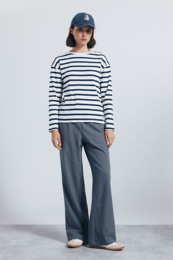 Springfield Playera rayas marineras estampado