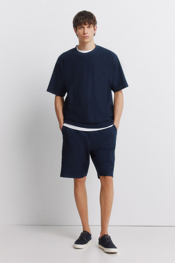 Springfield Playera textura azulado