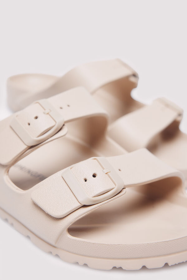 Springfield Sandalia engomada hebillas beige