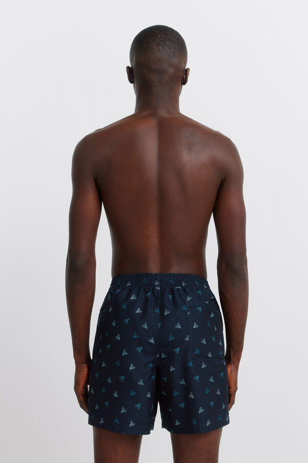 Springfield Traje de ba&ntilde;o estampado de langostas azul