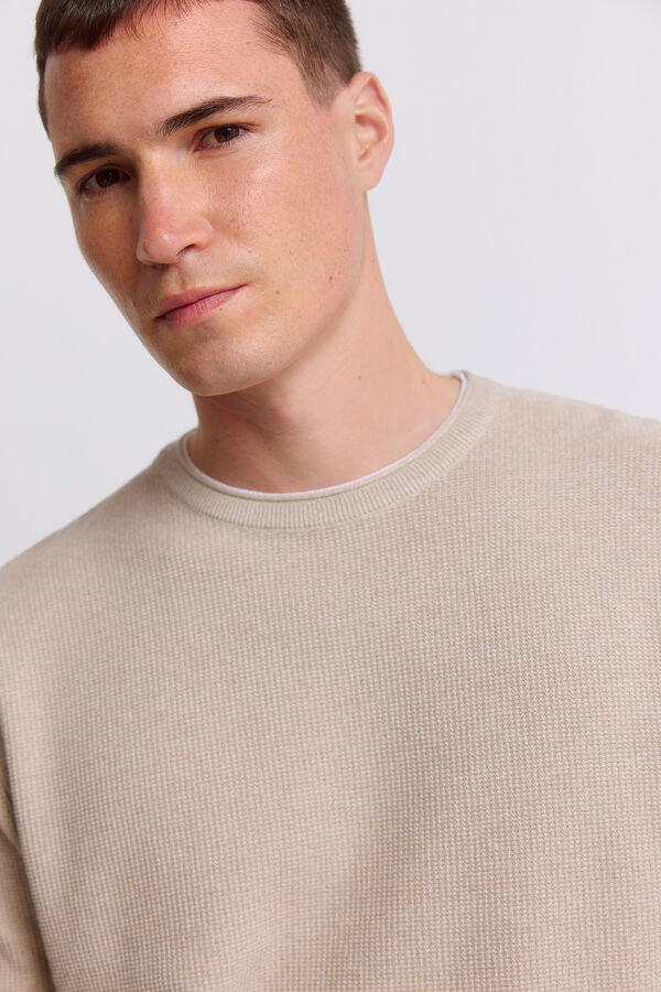 Springfield Jersey de estructura doble beige