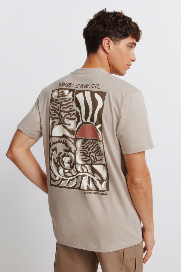 Springfield Playera logo Springfield collage beige