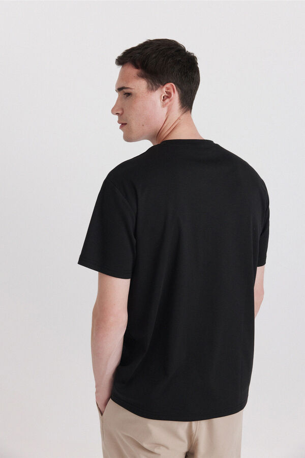 Springfield Playera de aspecto t&eacute;cnico negro