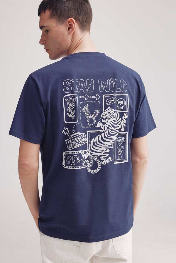 Springfield Playera stay wild azulado