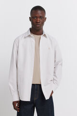 Springfield Camisa oxford a rayas sin arrugas beige