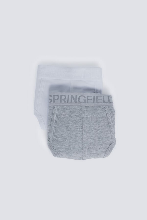 Springfield Pack de 2 calzones b&aacute;sicos gris