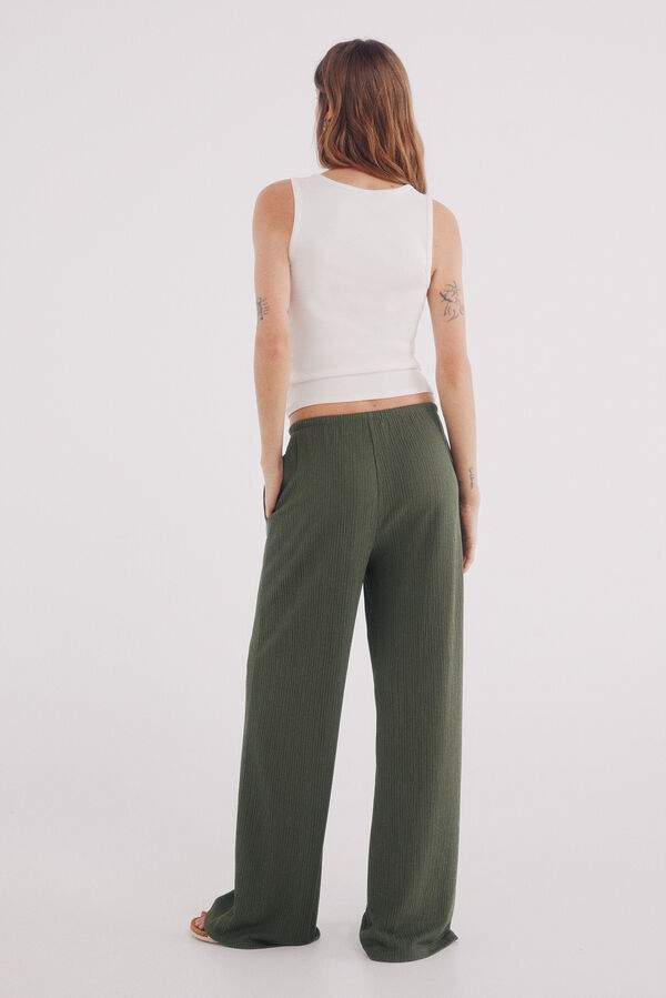 Springfield Pantalón jogger estructura kaki