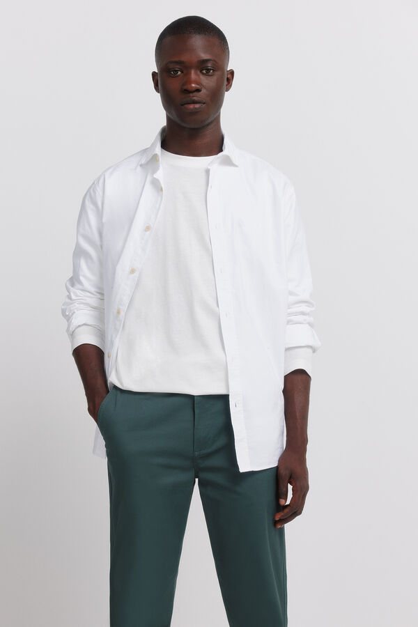 Springfield Pantal&oacute;n chino slim fit de color turquesa