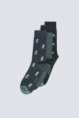 Springfield Pack 3 calcetines largos 90's azul