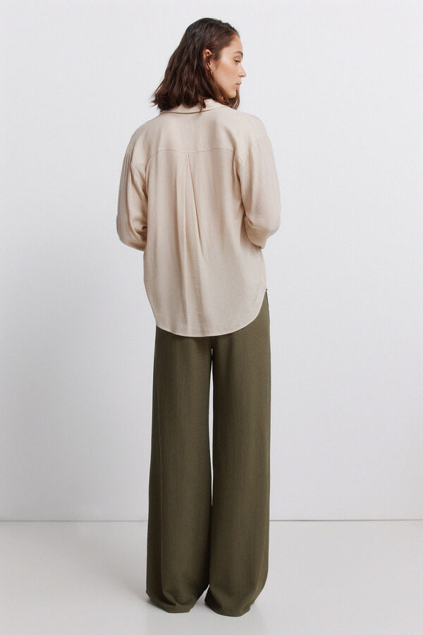 Springfield Pantal&oacute;n largo holgado de estructura kaki