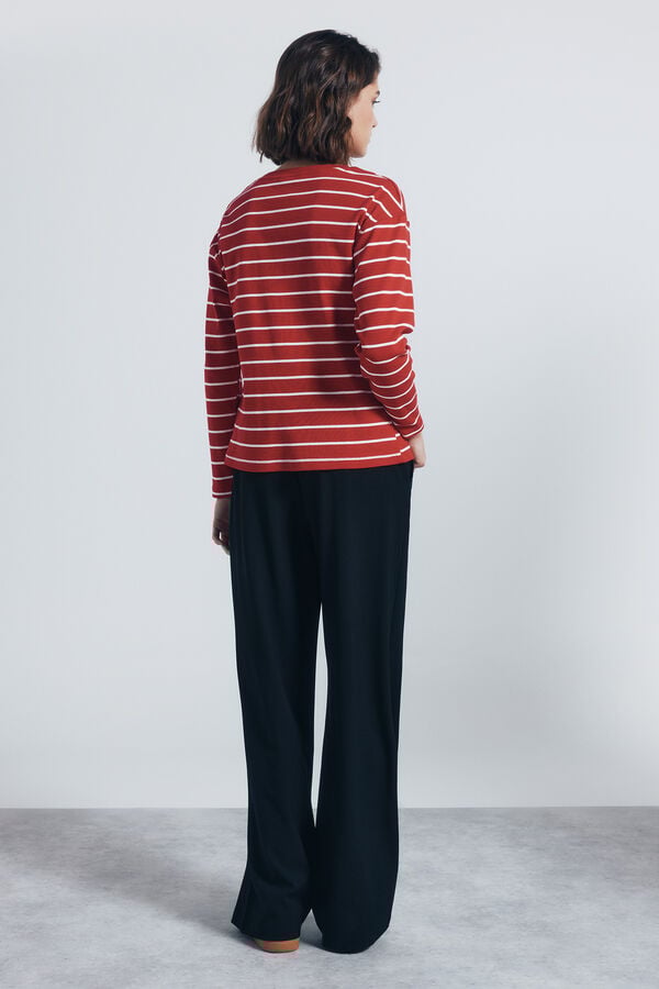 Springfield Pantalón jogger ancho negro