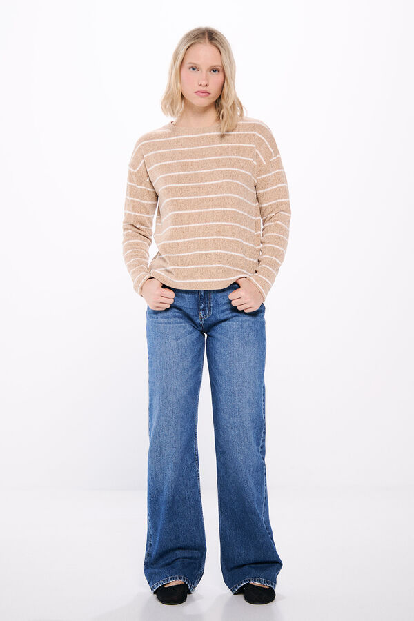 Springfield Playera chenilla rayas beige