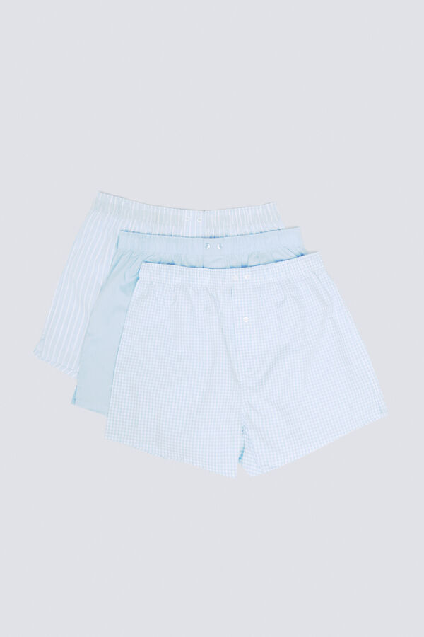 Springfield Pack de 3 calzones popelín estampados azul