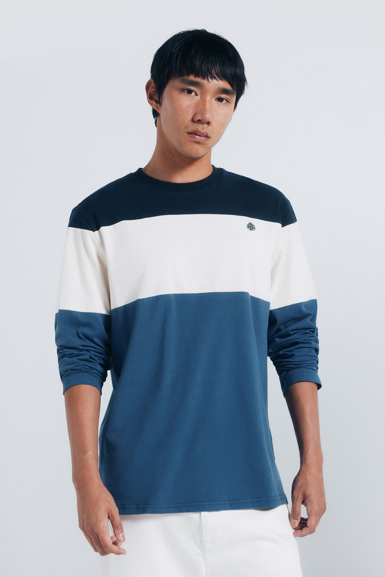 Springfield playera de piqu&eacute; de manga larga con cortes