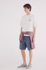 Springfield Bermudas lino cargo comfort fit azul