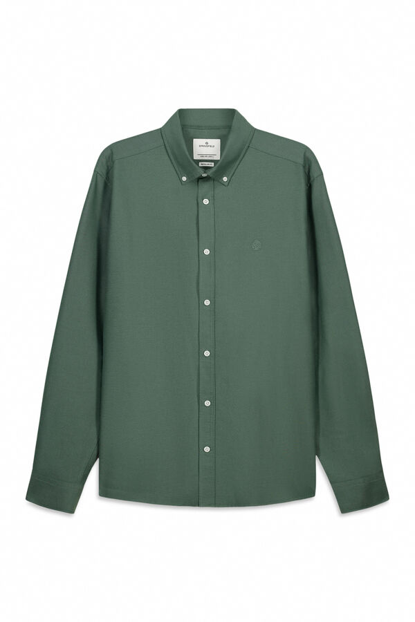 Springfield Camisa oxford sin arrugas verde