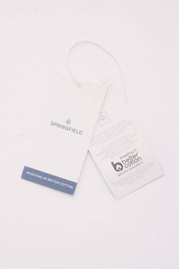 Springfield Camiseta básica cuello redondo natural