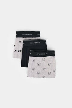 Springfield Pack 3 bóxers perros gris