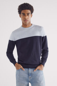 Springfield Suéter básico color block marino