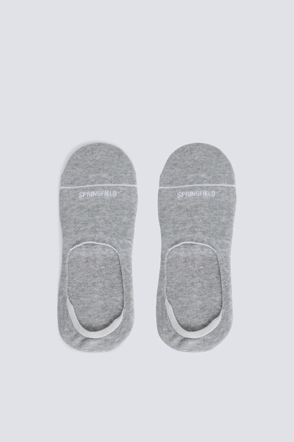 Springfield Pack 2 calcetines invisibles b&aacute;sicos gris