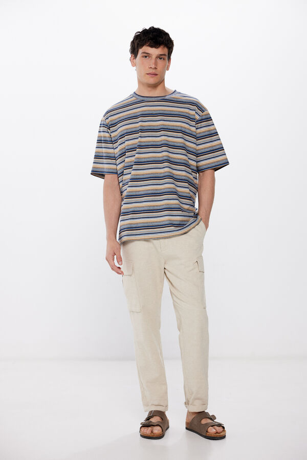 Springfield Playera rayas azul indigo