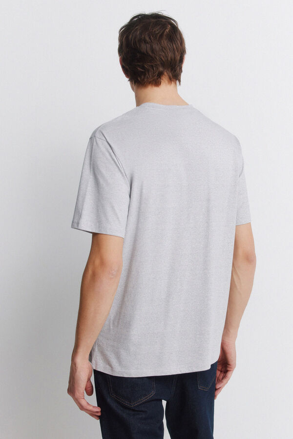 Springfield Camiseta microraya azulado