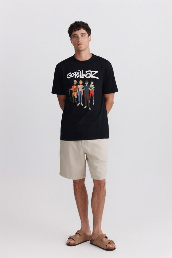 Springfield Playera Gorillaz Mountain Group negro