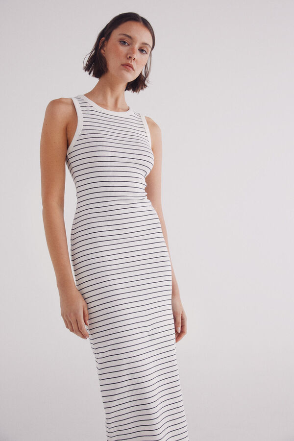 Springfield Vestido tubo rayas marineras estampado