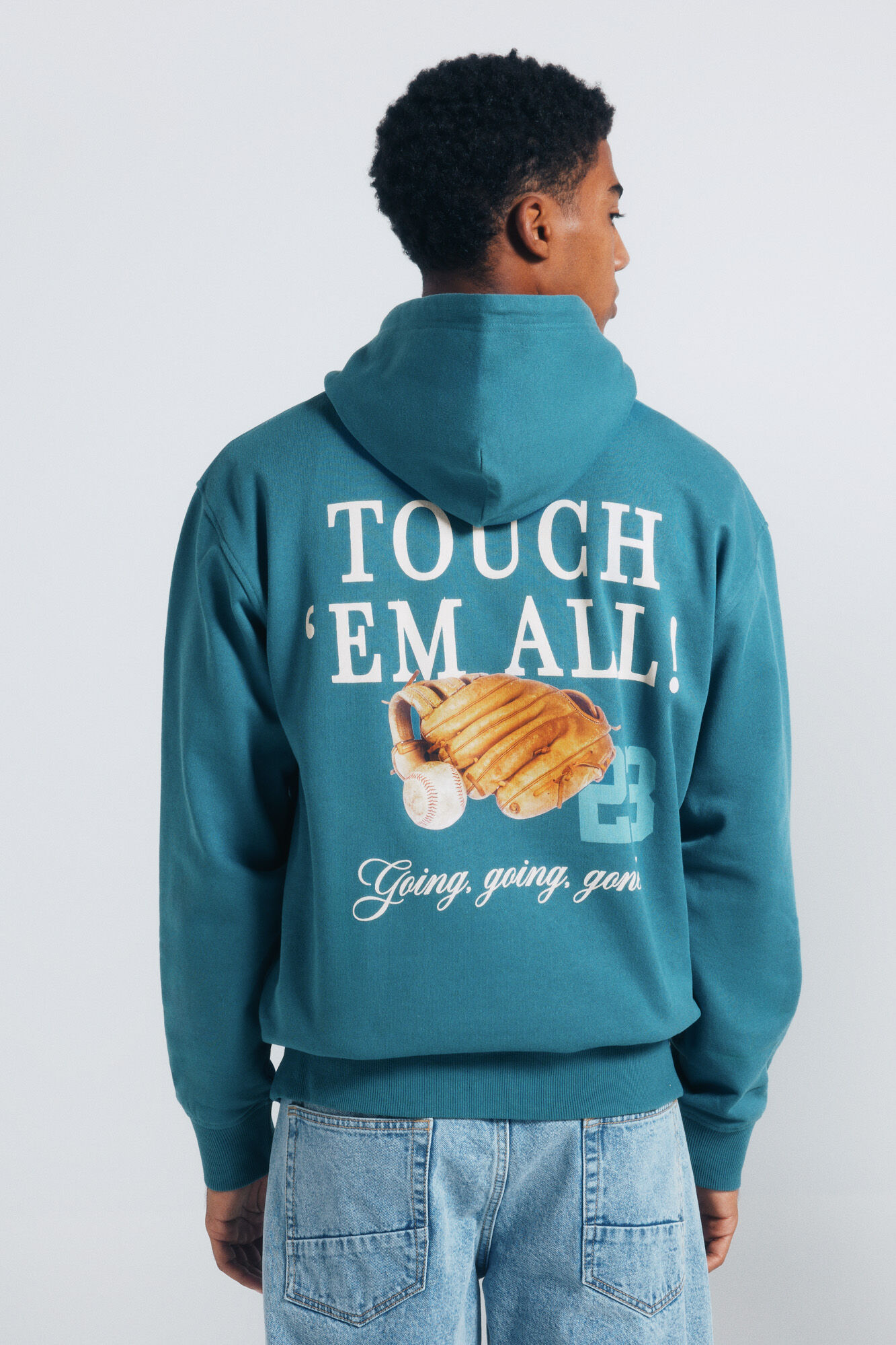 Springfield Sudadera con capucha y estampado de b&eacute;isbol