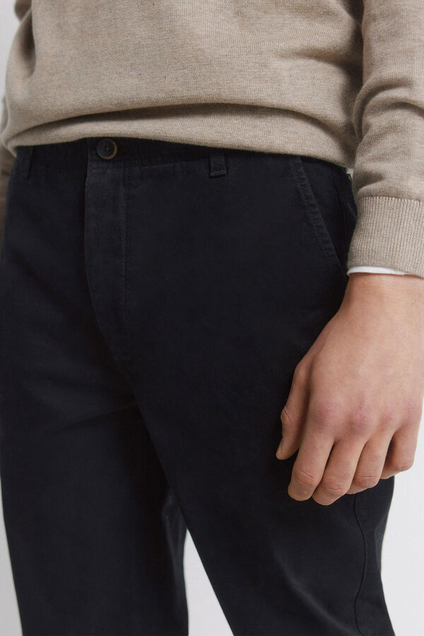 Springfield Pantal&oacute;n chino skinny fit negro