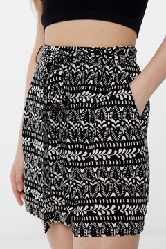 Springfield Shorts fluidos étnicos negro