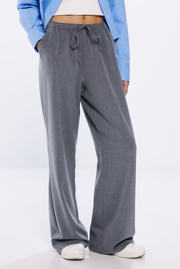 Springfield Pantalón jogger básico gris