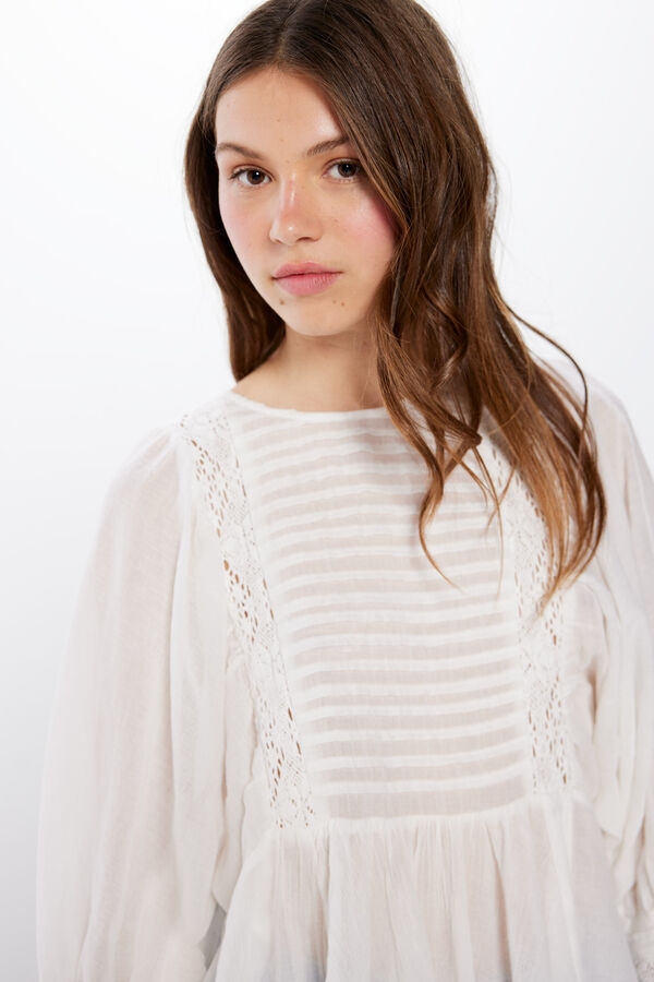 High Spirits Vestido Bambula  blanco