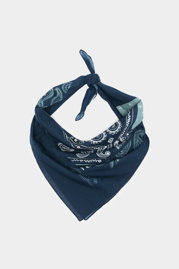 Springfield Pa&ntilde;uelo algod&oacute;n paisley azul