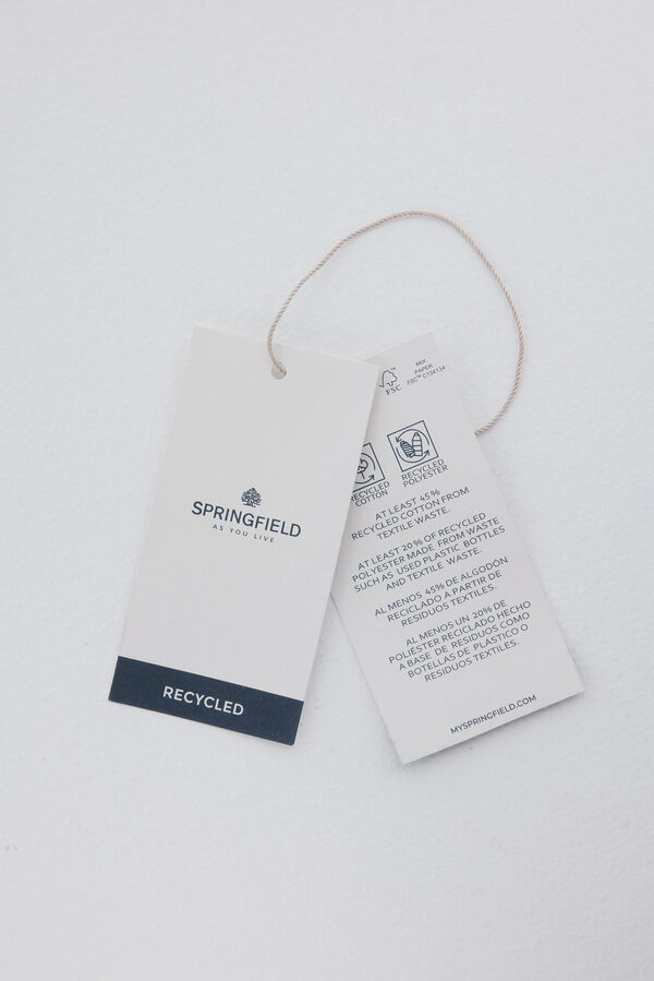 Springfield Jersey trenzado de fantasía liso azul