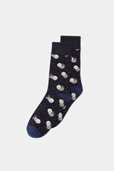 Springfield Calcetín largo gato espacial azul