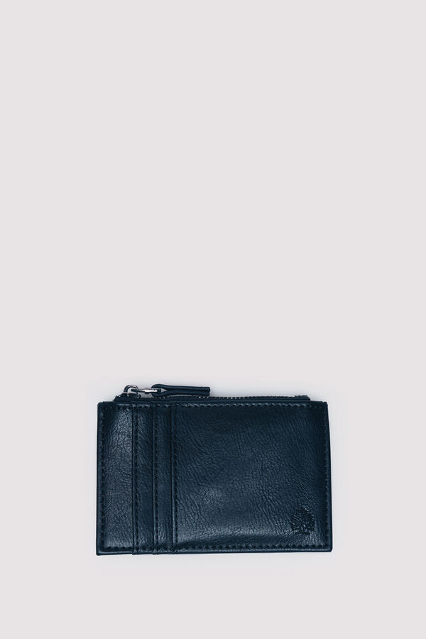 Springfield Monedero tarjetero efecto piel negro negro