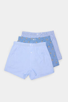 Springfield Pack 3 calzoncillos popelín estampados azul